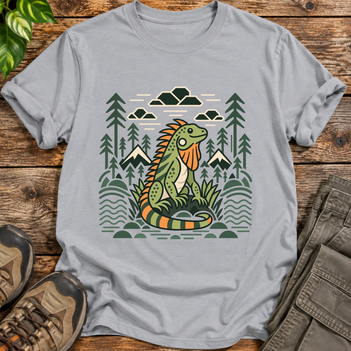 Cloudcrest Iguana Iguana T-Shirt - Sport Grey