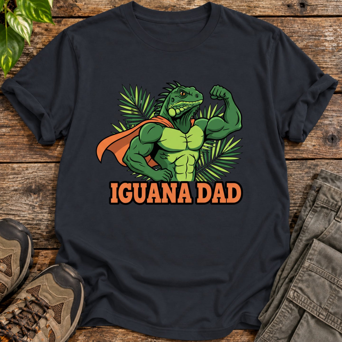 Iguana Dad Shirt - Black