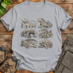 Reptile Species Lineup Graphic T-Shirt - Sport Grey