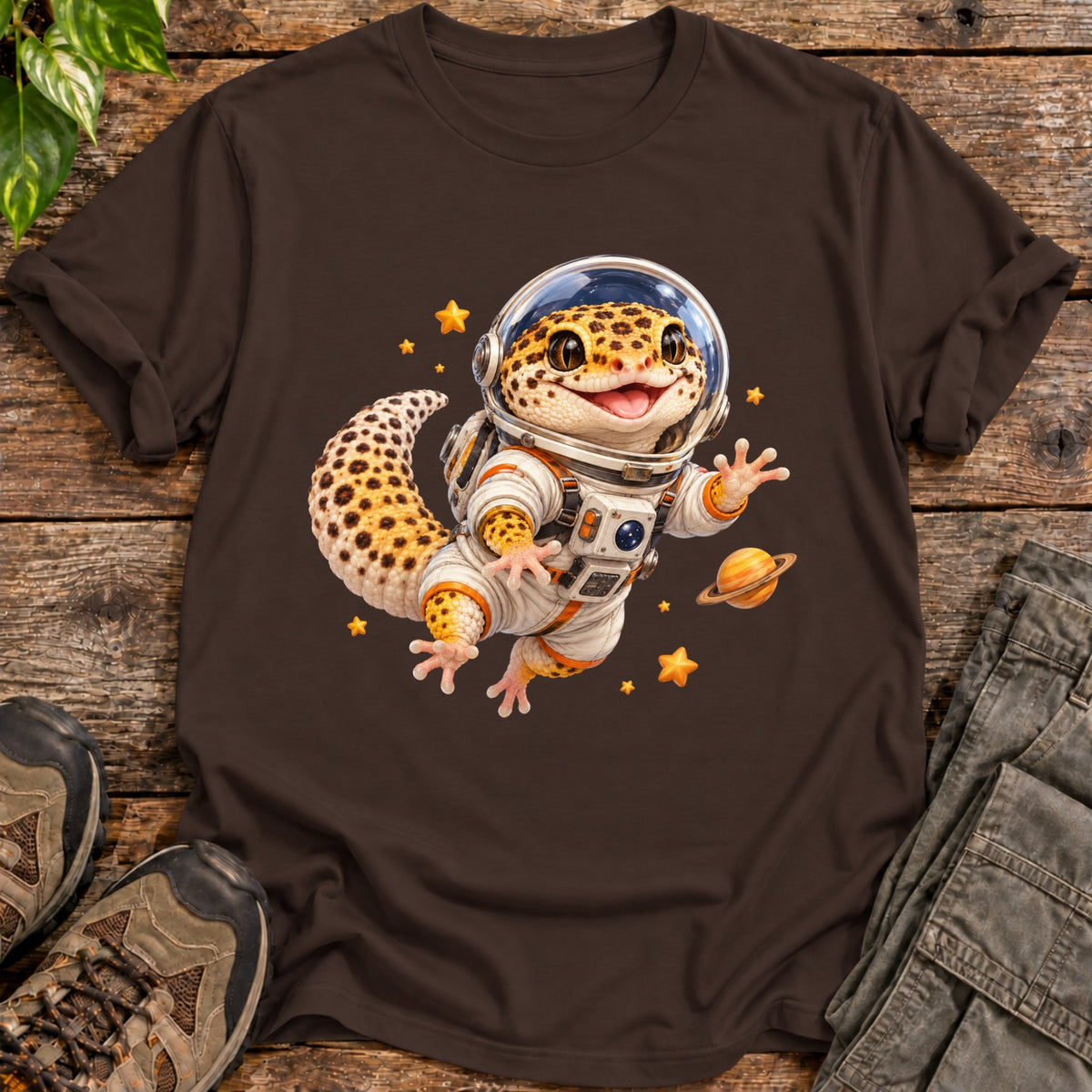 Leopard Gecko Astronaut - Dark Chocolate