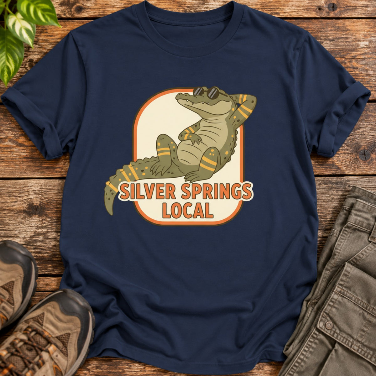 Silver Springs Local Alligator T-Shirt - Navy