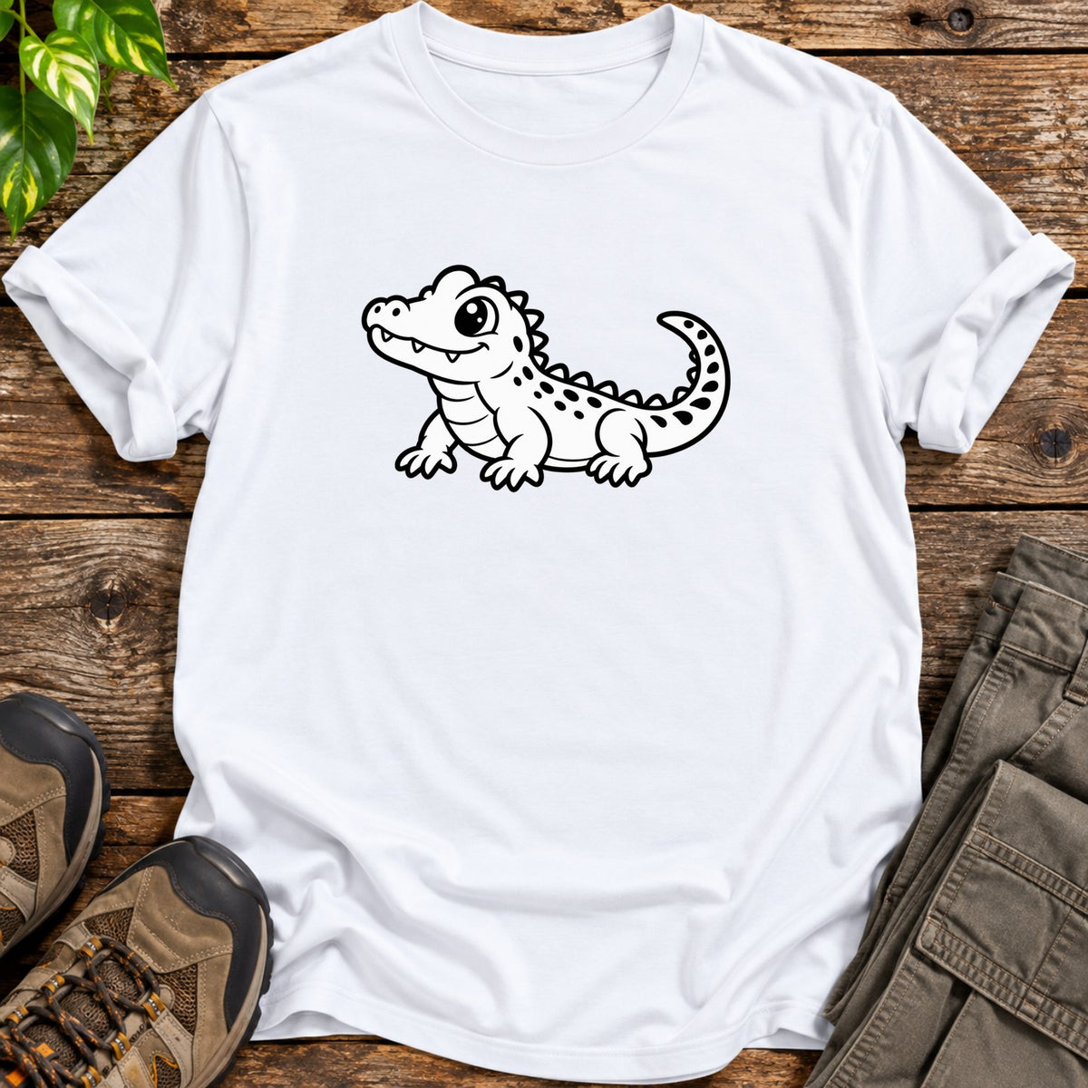 Cute Crocodile T-Shirt - White