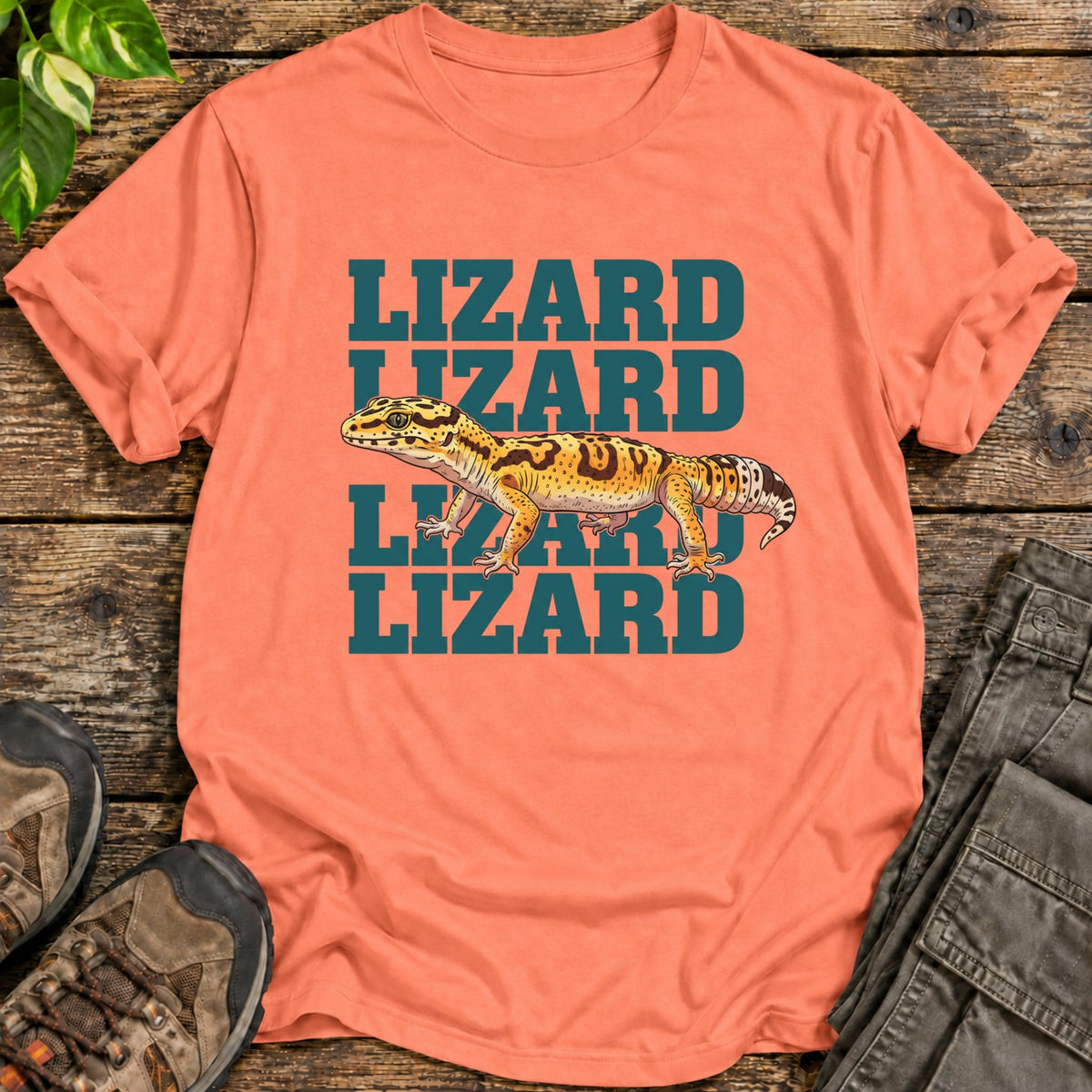 Lizard Lizard Lizard T-Shirt - Heather Orange
