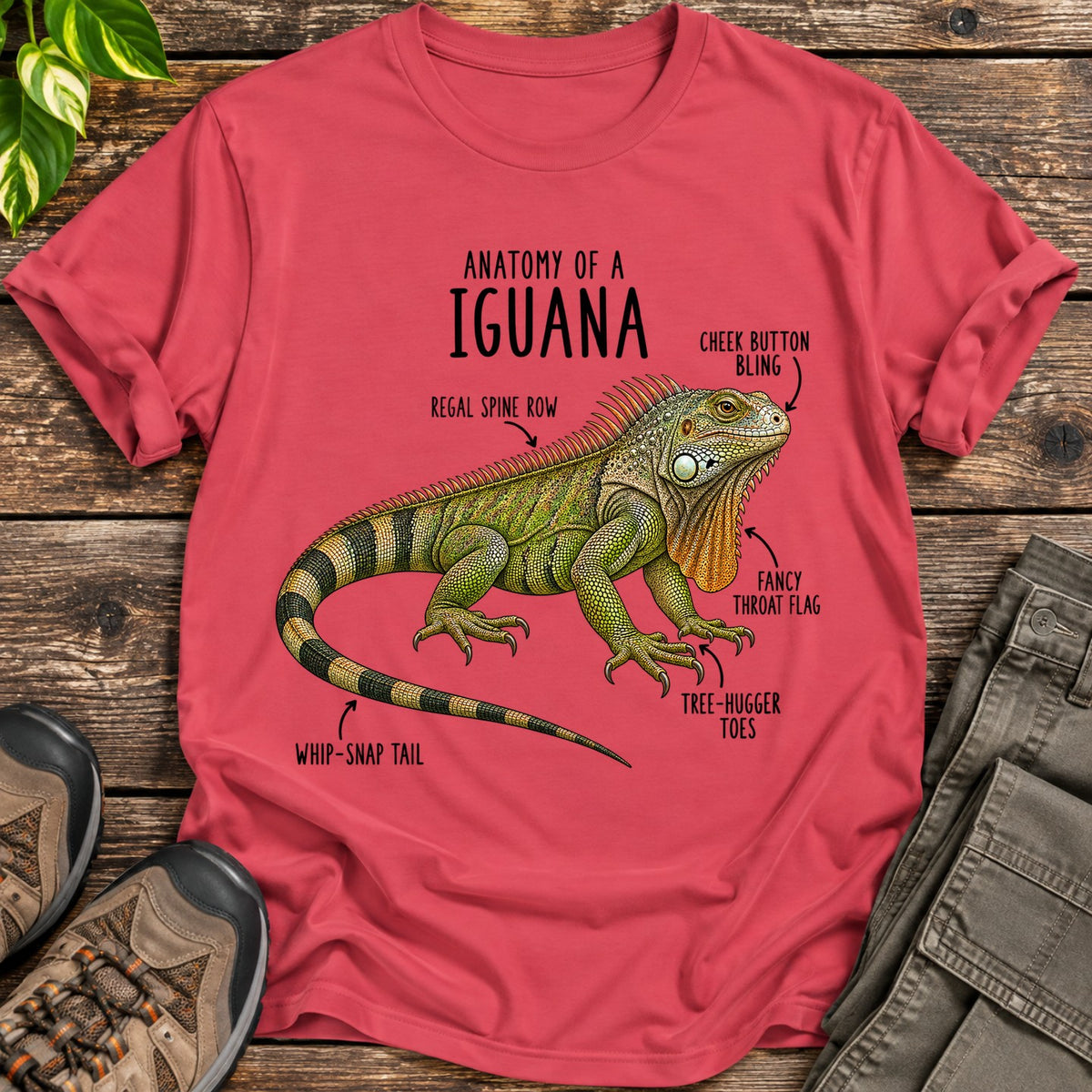 Anatomy of Iguana Shirt - Heather Red