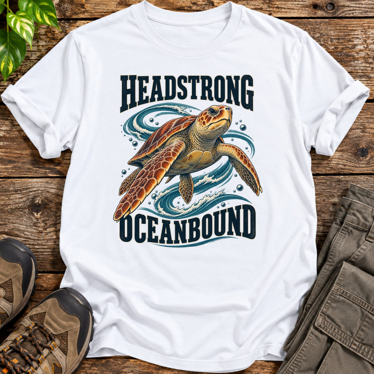 Headstrong Oceanbound Sea Turtle T-Shirt - White