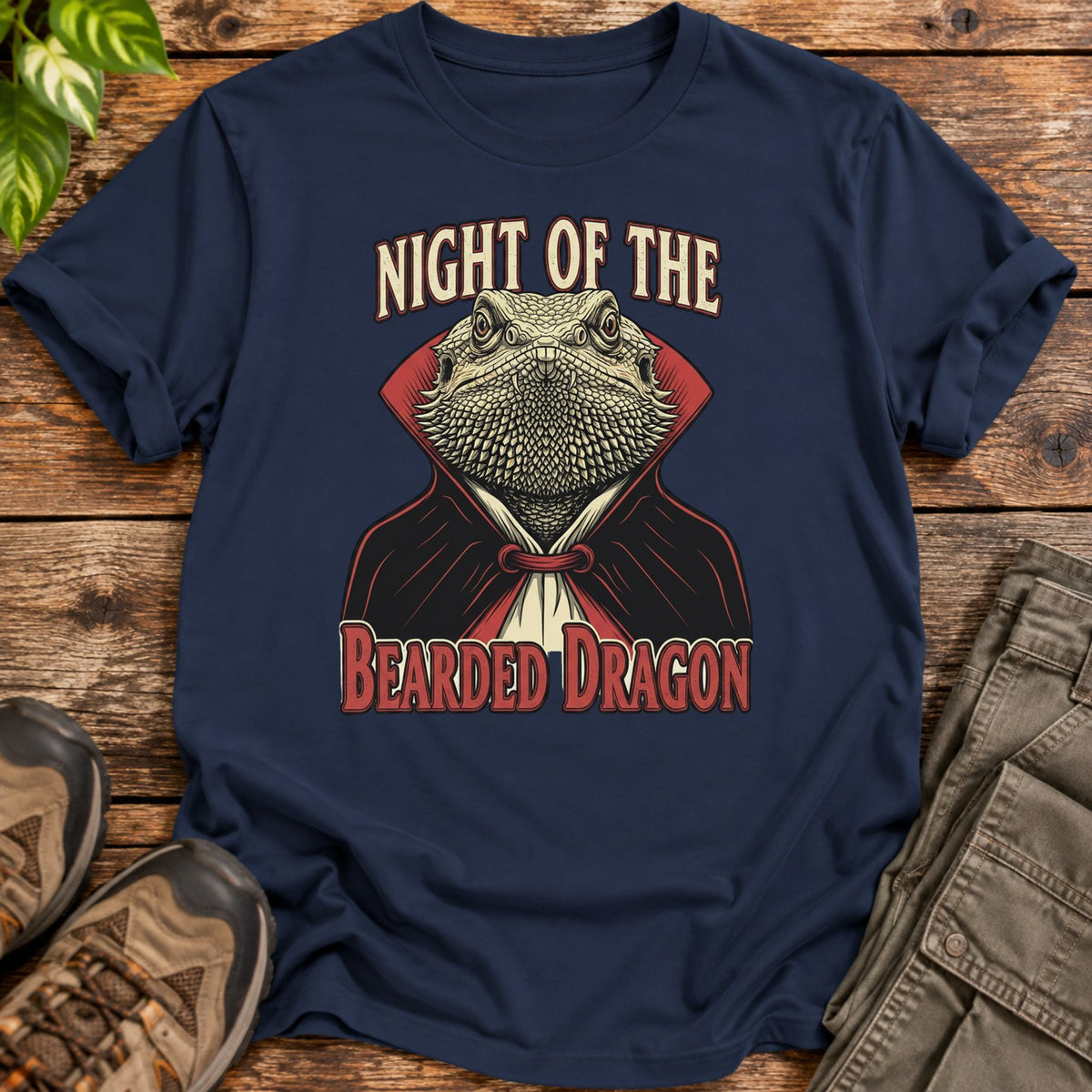 Night of the Bearded Dragon T-Shirt - Navy