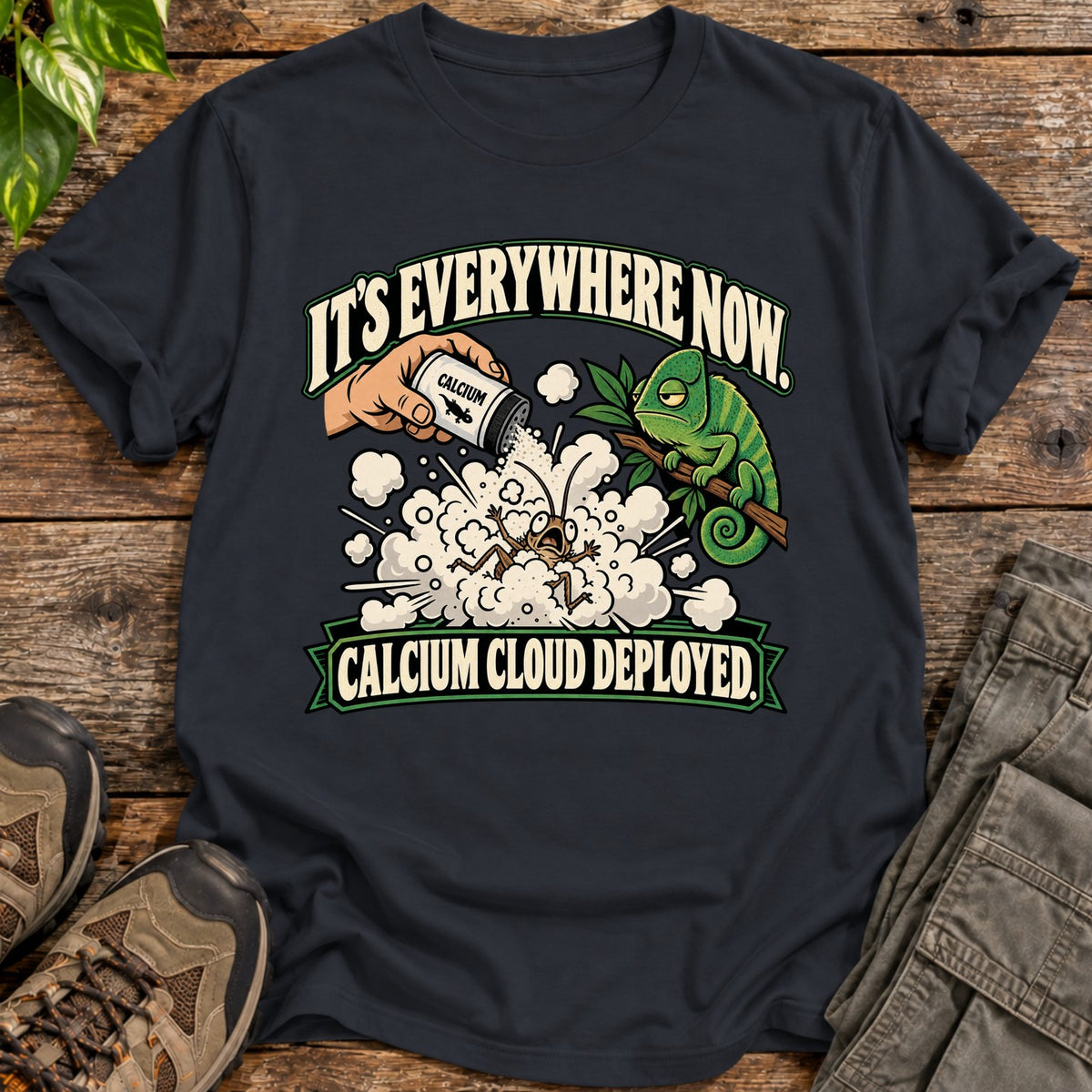 Calcium Cloud Deployed T-Shirt - Black