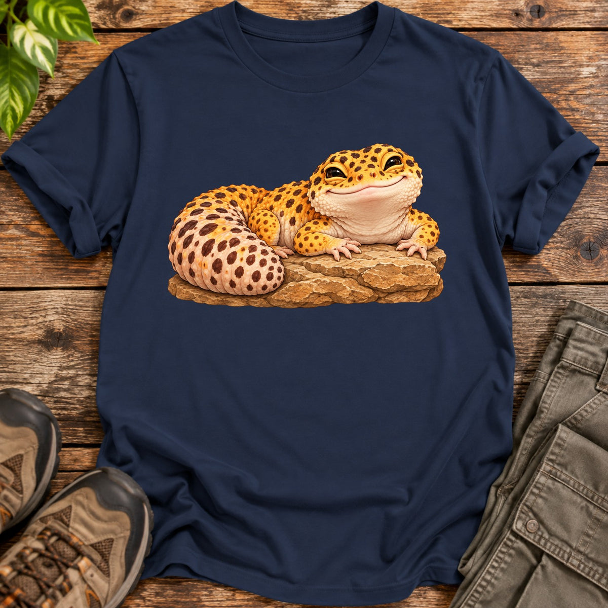 Happy Fat Tail Gecko - Navy