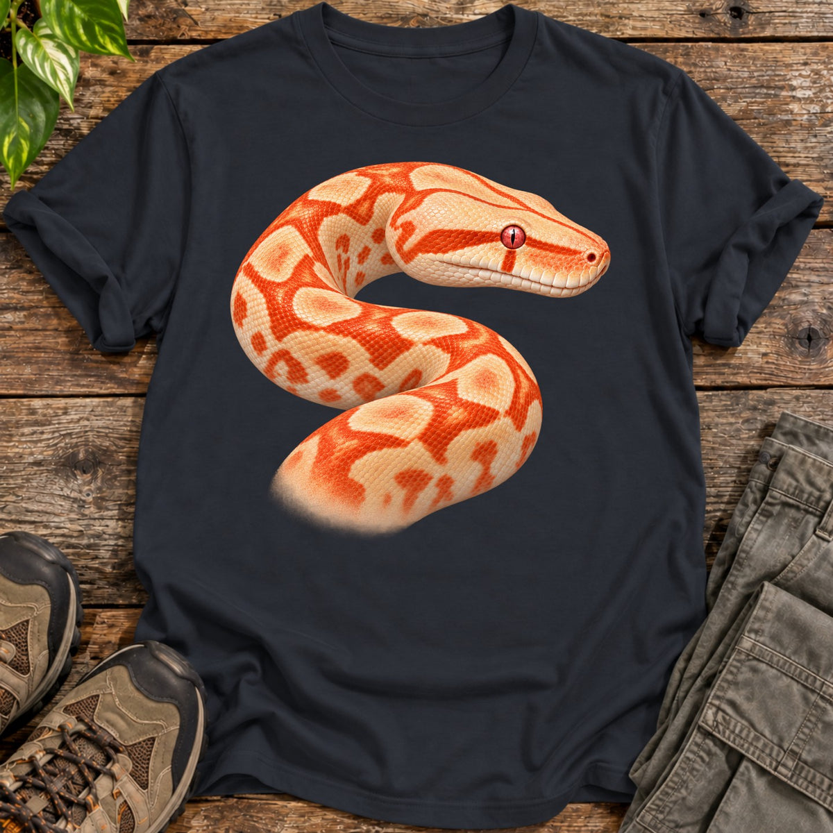 Sunglow Boa Constrictor Illustration - Black