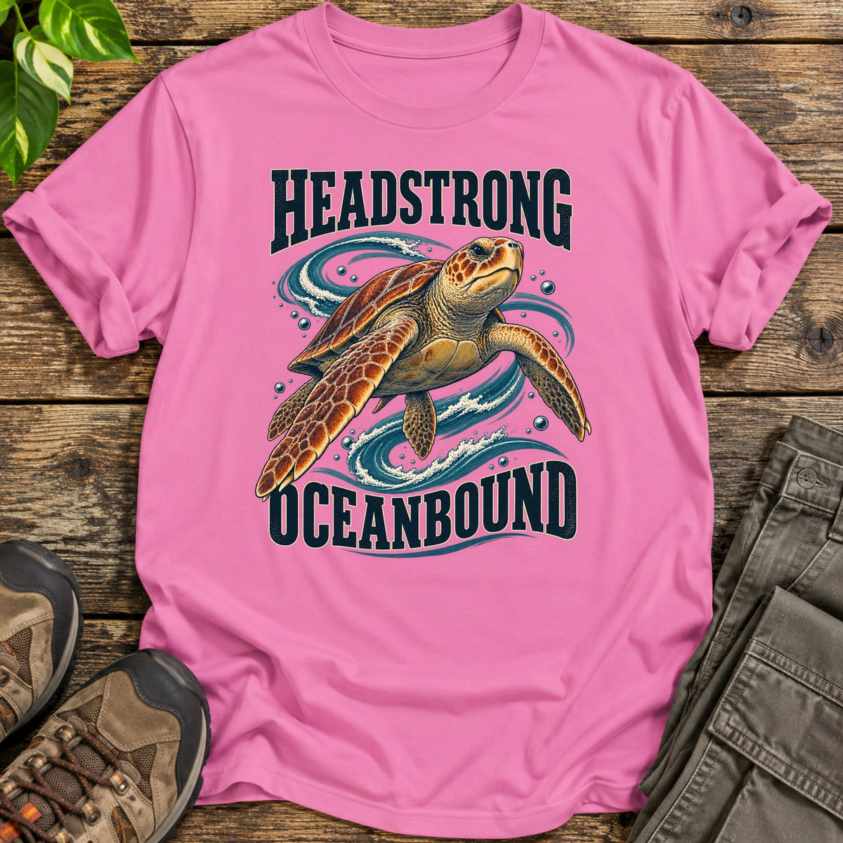 Headstrong Oceanbound Sea Turtle T-Shirt - Pink