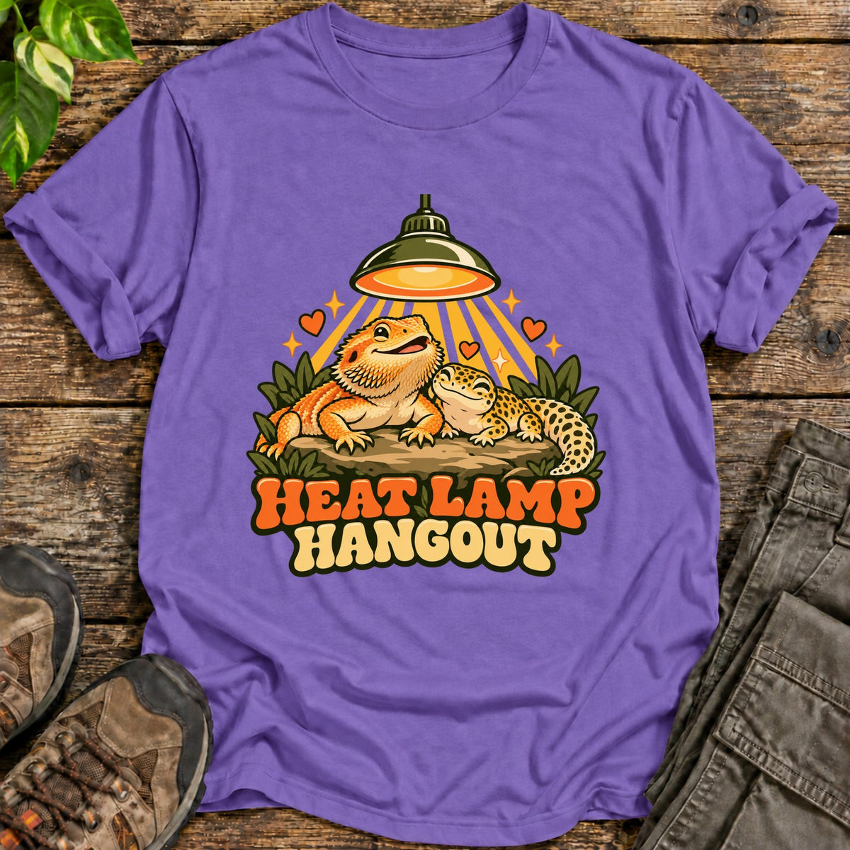 Reptile Hangout Shirt - Heather Purple