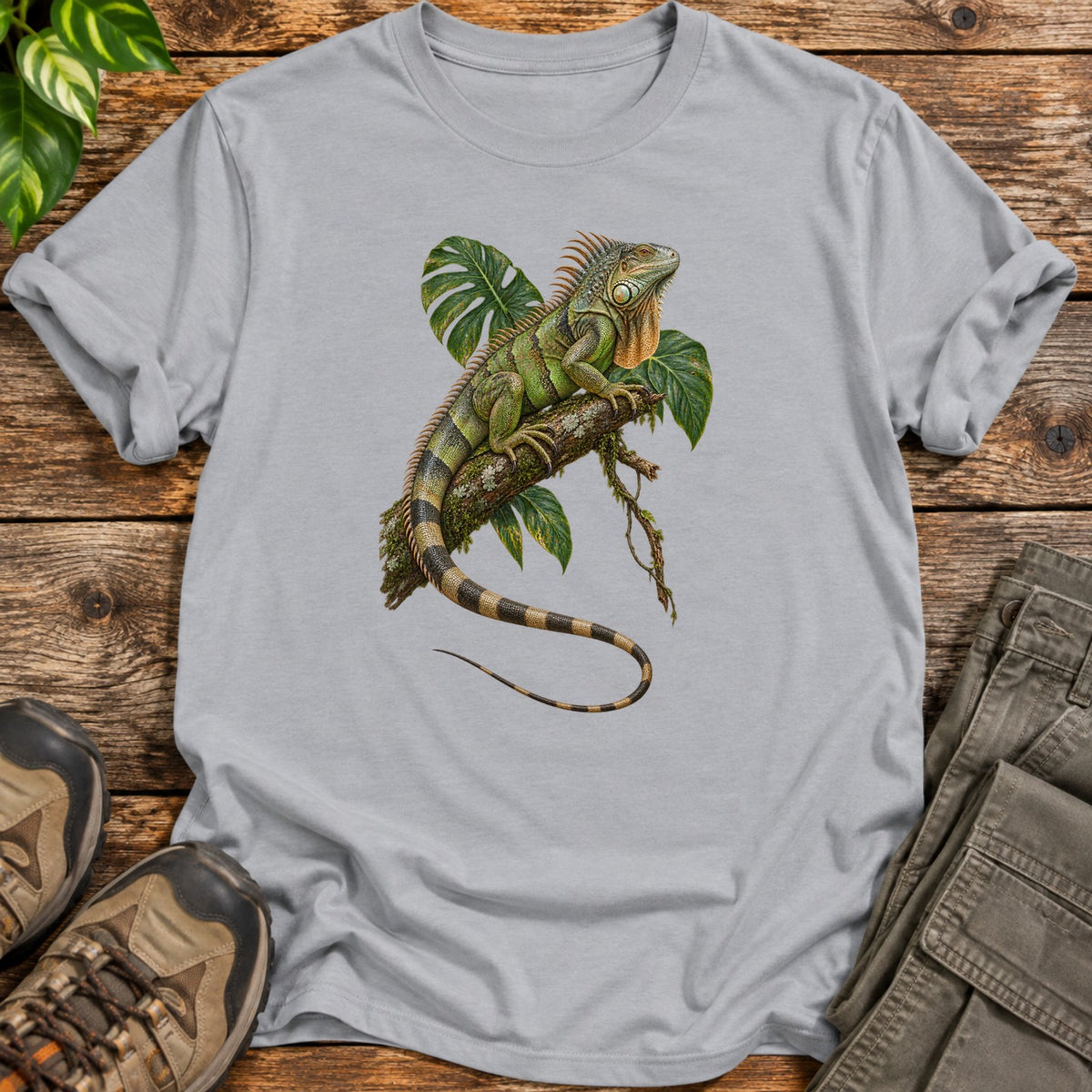 Branch Boss Green Iguana T-Shirt - Grey