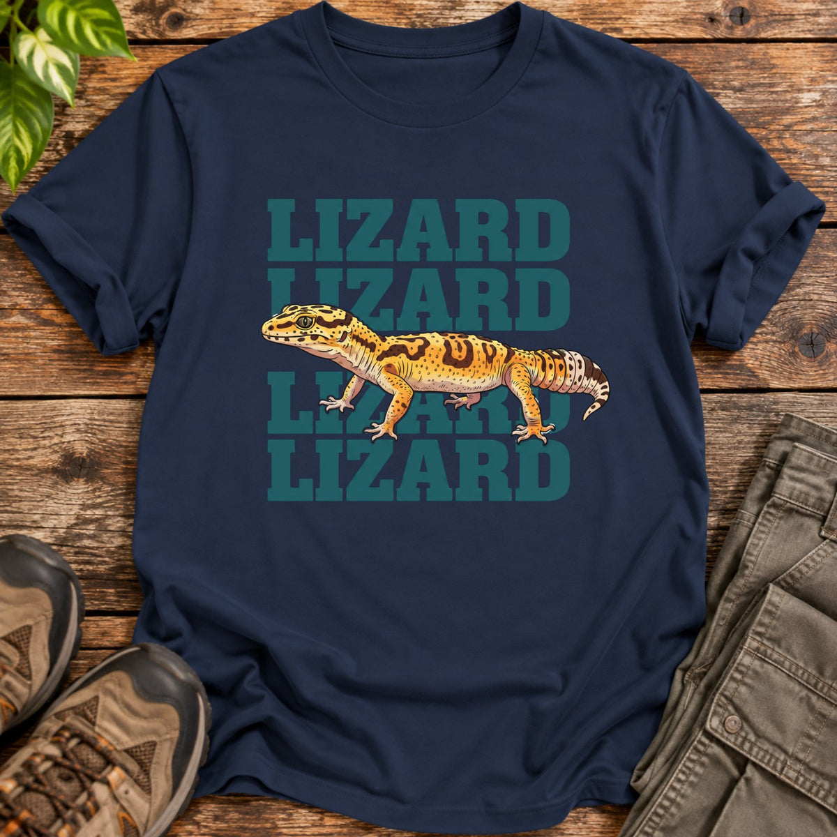 Lizard Lizard Lizard T-Shirt - Navy