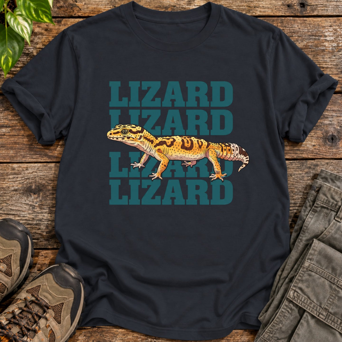 Lizard Lizard Lizard T-Shirt - Black