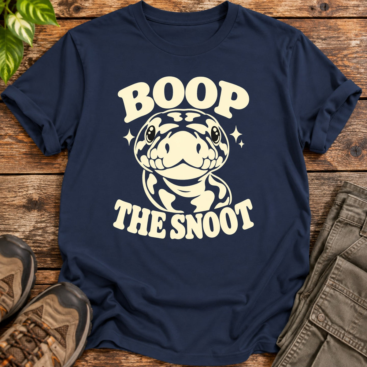 Boop the Snoot Ball Python T-Shirt - Navy