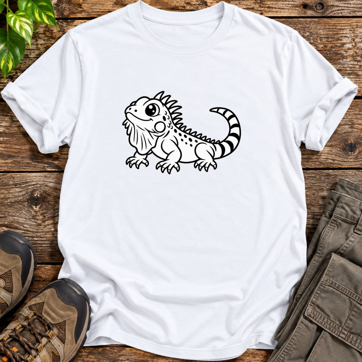 Cute Iguana T-Shirt - White