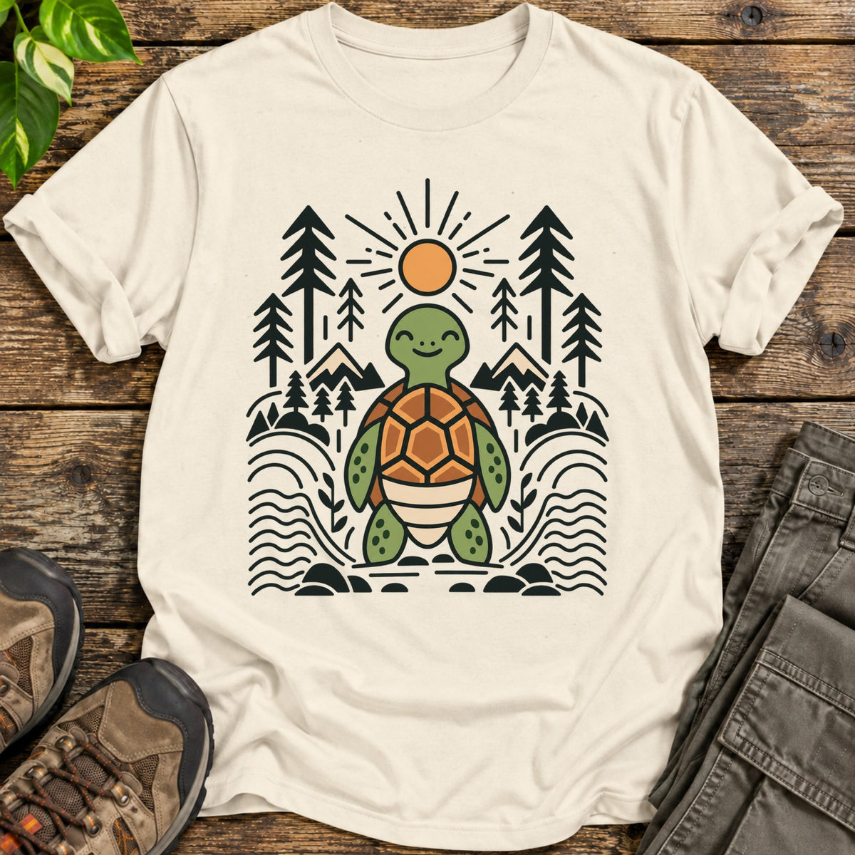 Trailbound Turtle Turtle Graphic T-Shirt - Natural