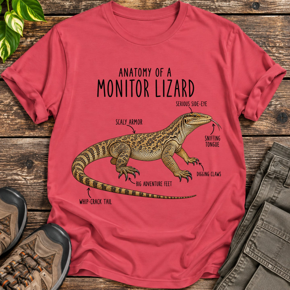 Monitor Lizard Anatomy - Heather Red