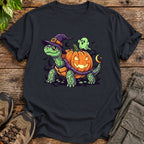 Pumpkin Shell Halloween Tortoise T-Shirt - Black