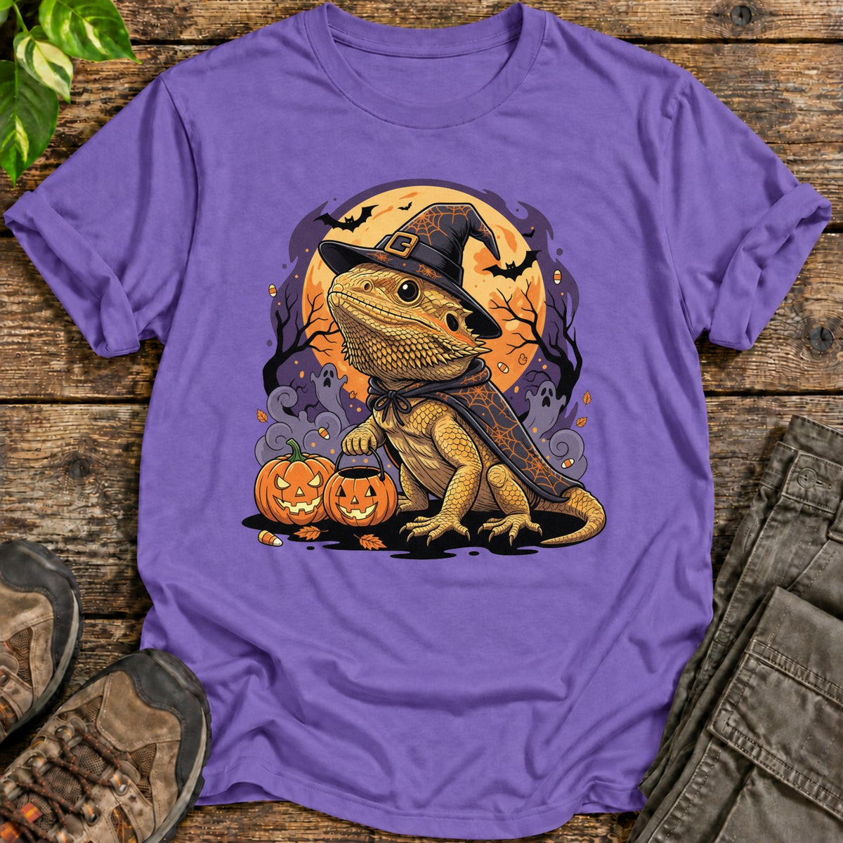 Bearded Dragon Halloween Shirt T-Shirt - Heather Purple