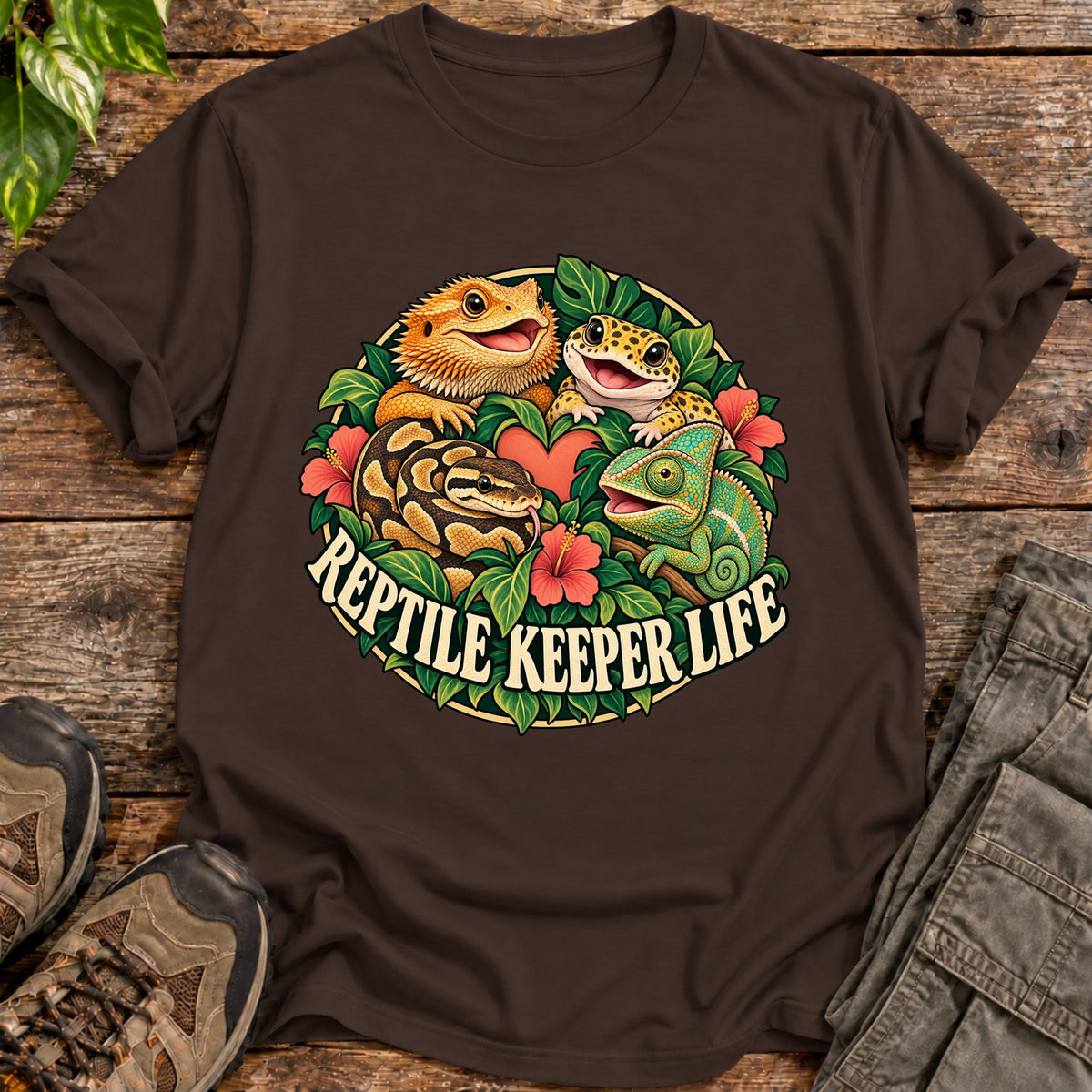 Reptile Keeper Life Shirt - Dark Chocolate