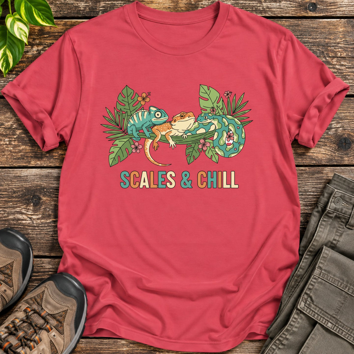 Scales & Chill Shirt - Heather Red