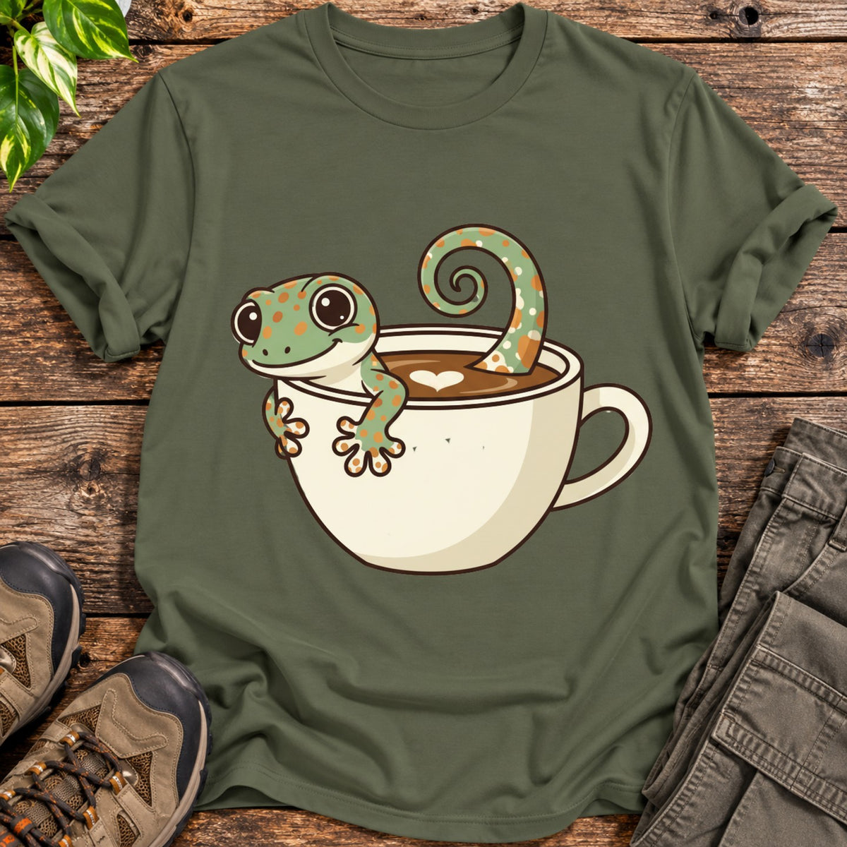 Espresso Gecko T-Shirt - Military Green