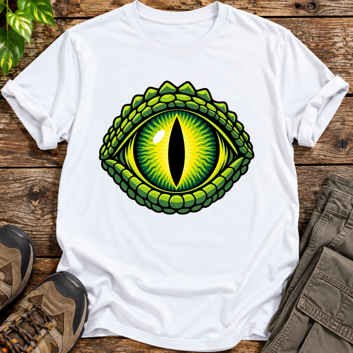 Cold Blooded Gaze Reptile T-Shirt - White