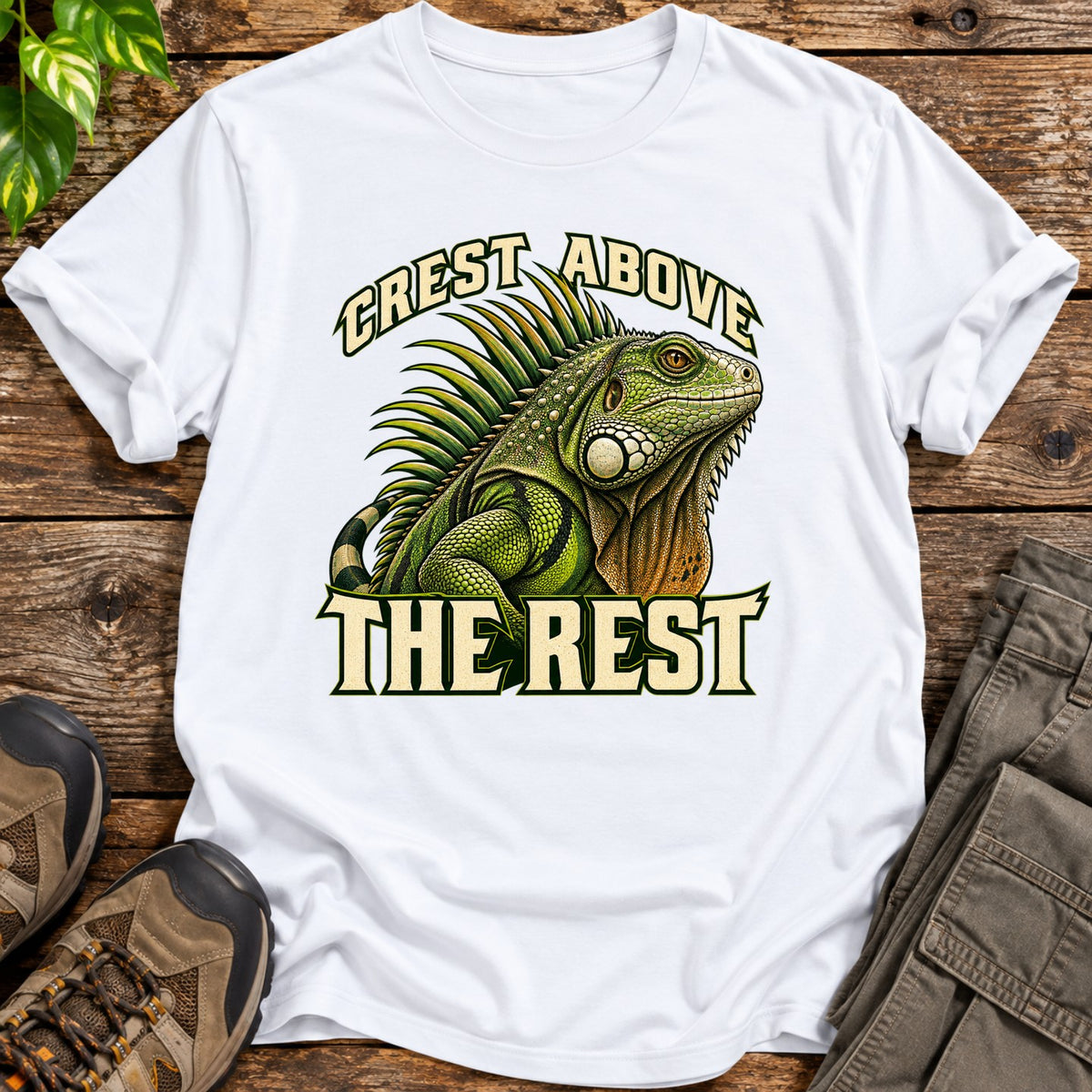 Crest Above the Rest Iguana T-Shirt - White