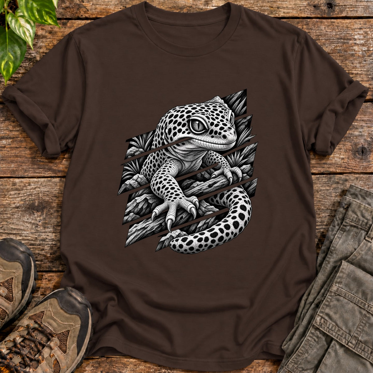 Leopard Gecko Breaking Through - Dark Chocolate