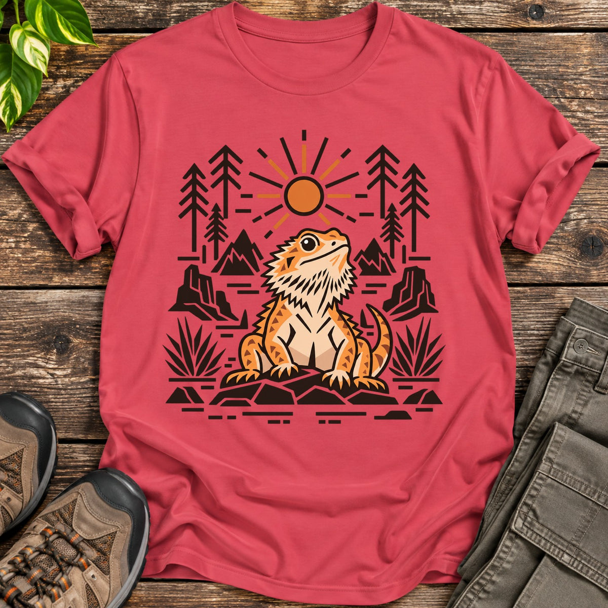 Suncrest Dragon Bearded Dragon T-Shirt - Heather Red