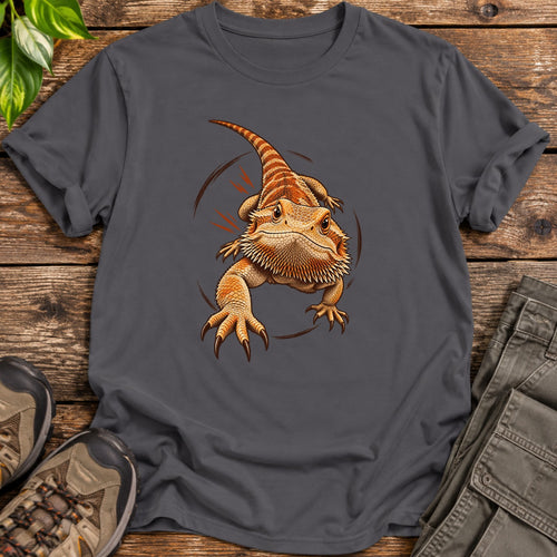 Bearded Dragon Attitude Mode T-Shirt - Charcoal