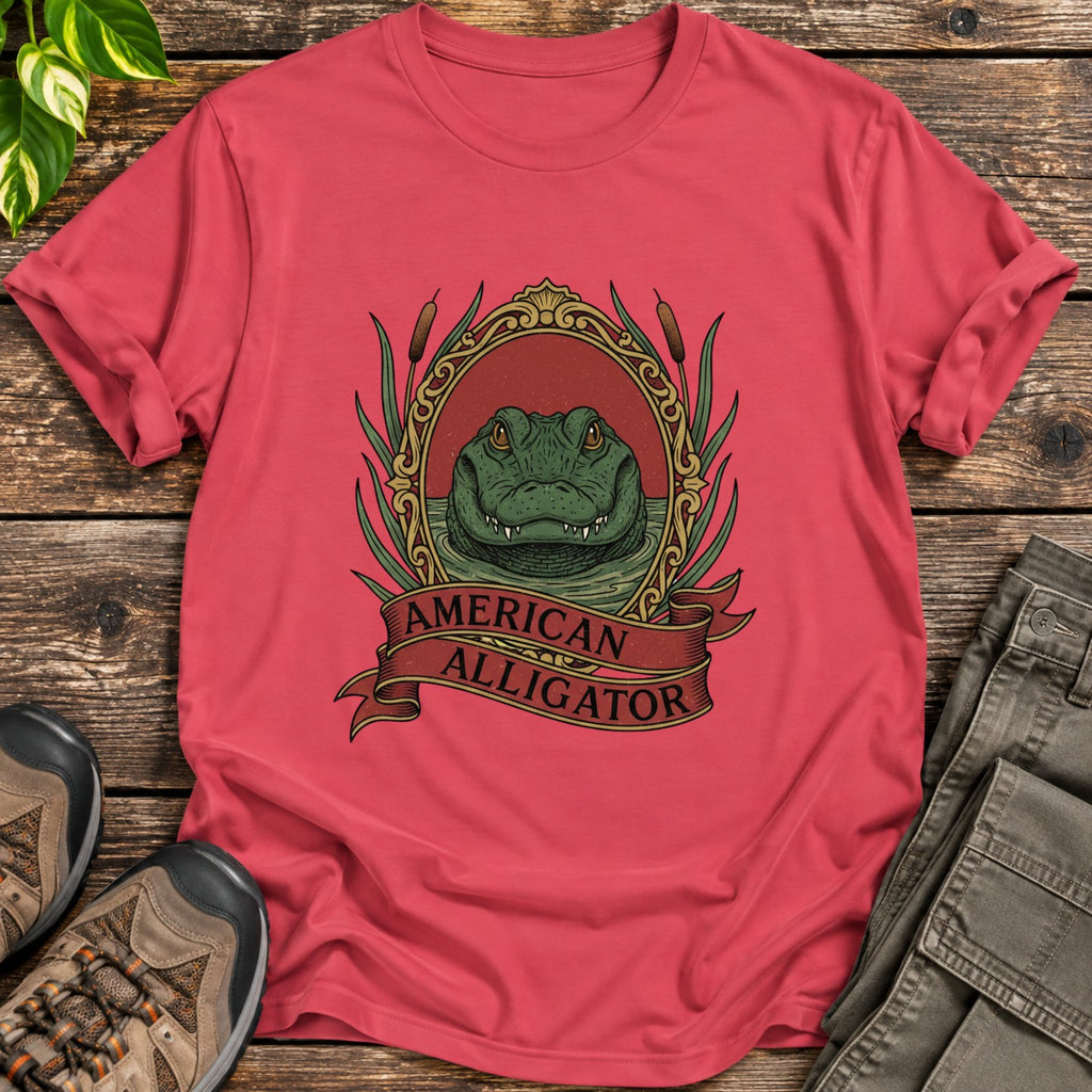American Alligator Shirt - Heather Red