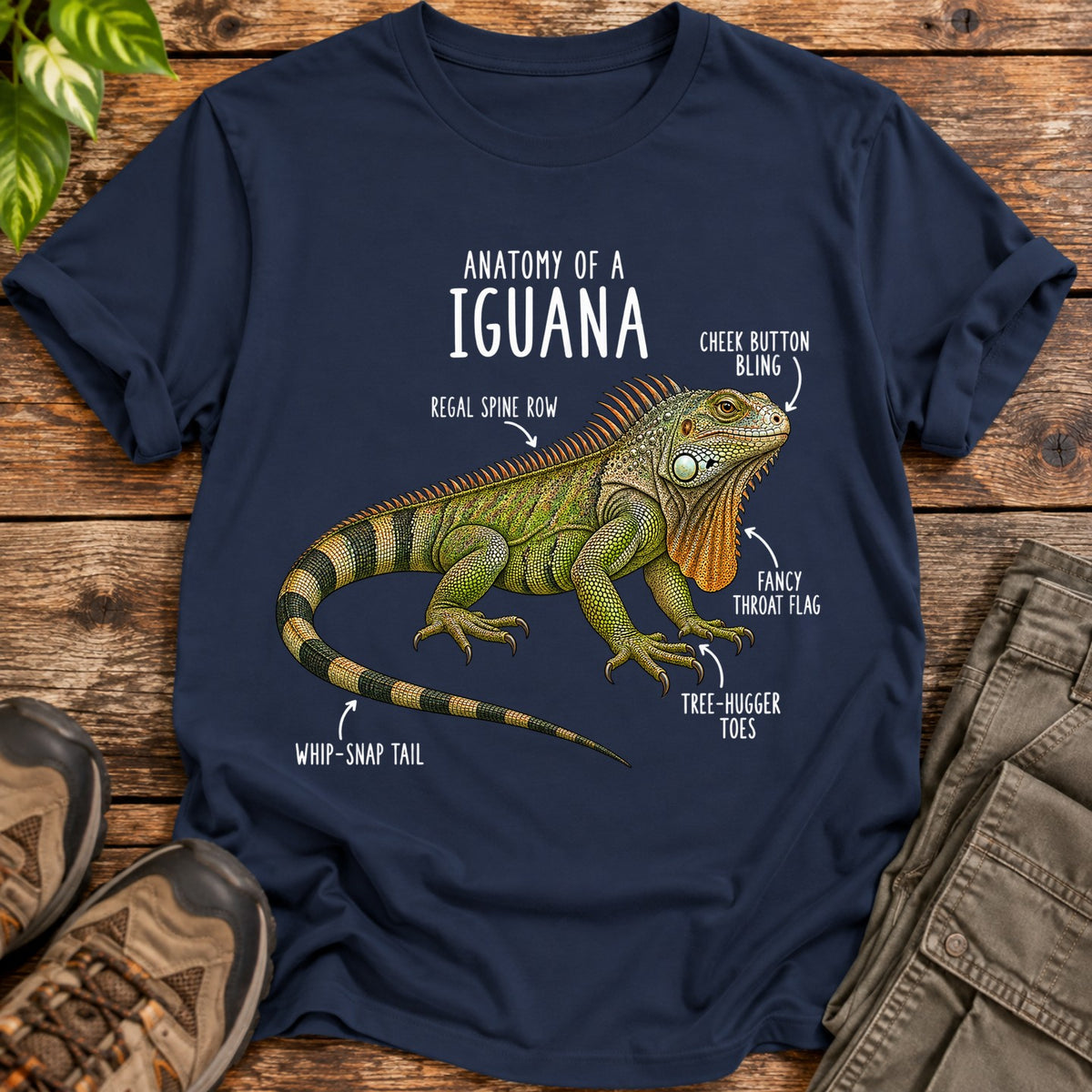 Anatomy of Iguana Shirt - Navy