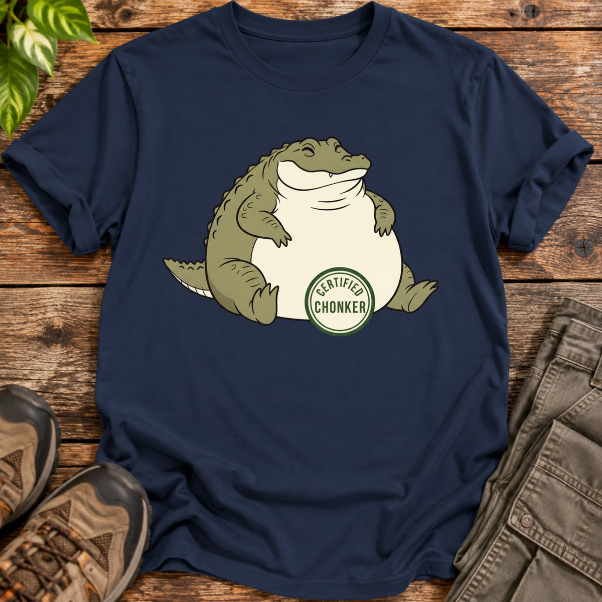 Certified Chonker Alligator T-Shirt - Navy