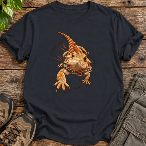 Bearded Dragon Attitude Mode T-Shirt - Black