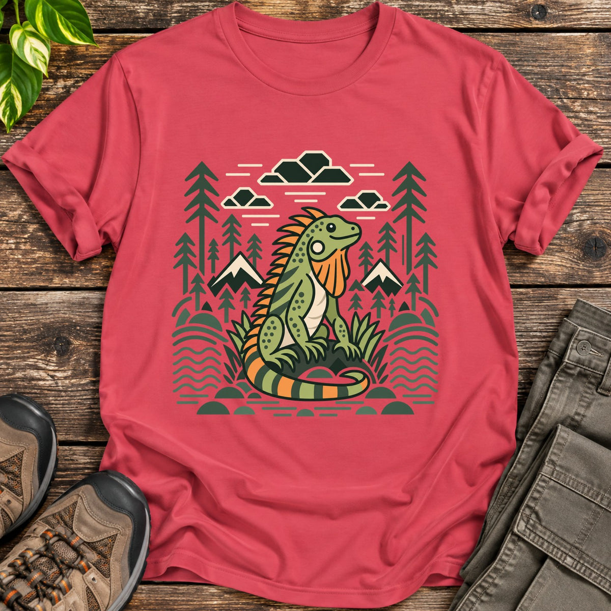 Cloudcrest Iguana Iguana T-Shirt - Heather Red