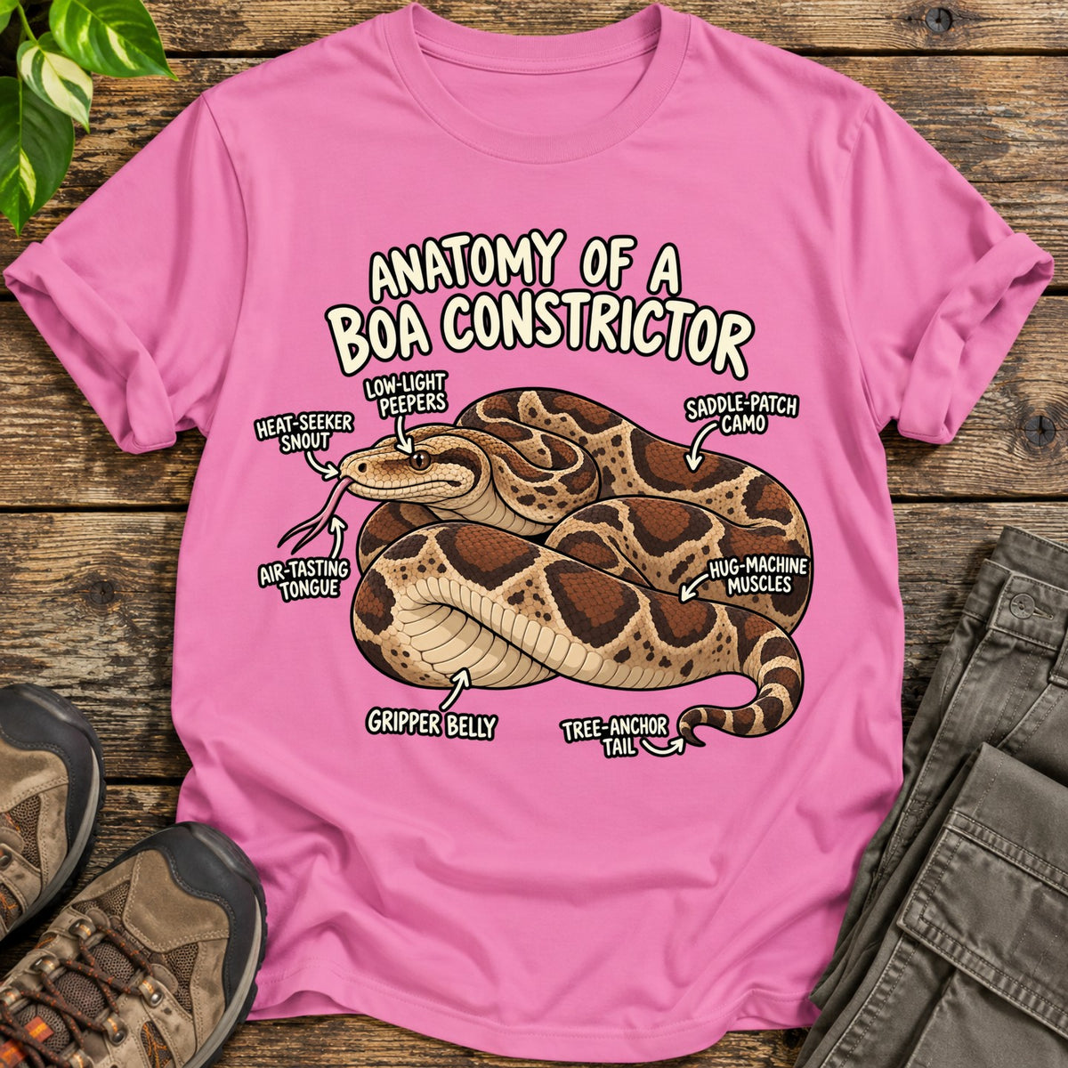 Anatomy of a Boa Constrictor T-Shirt - Azalea