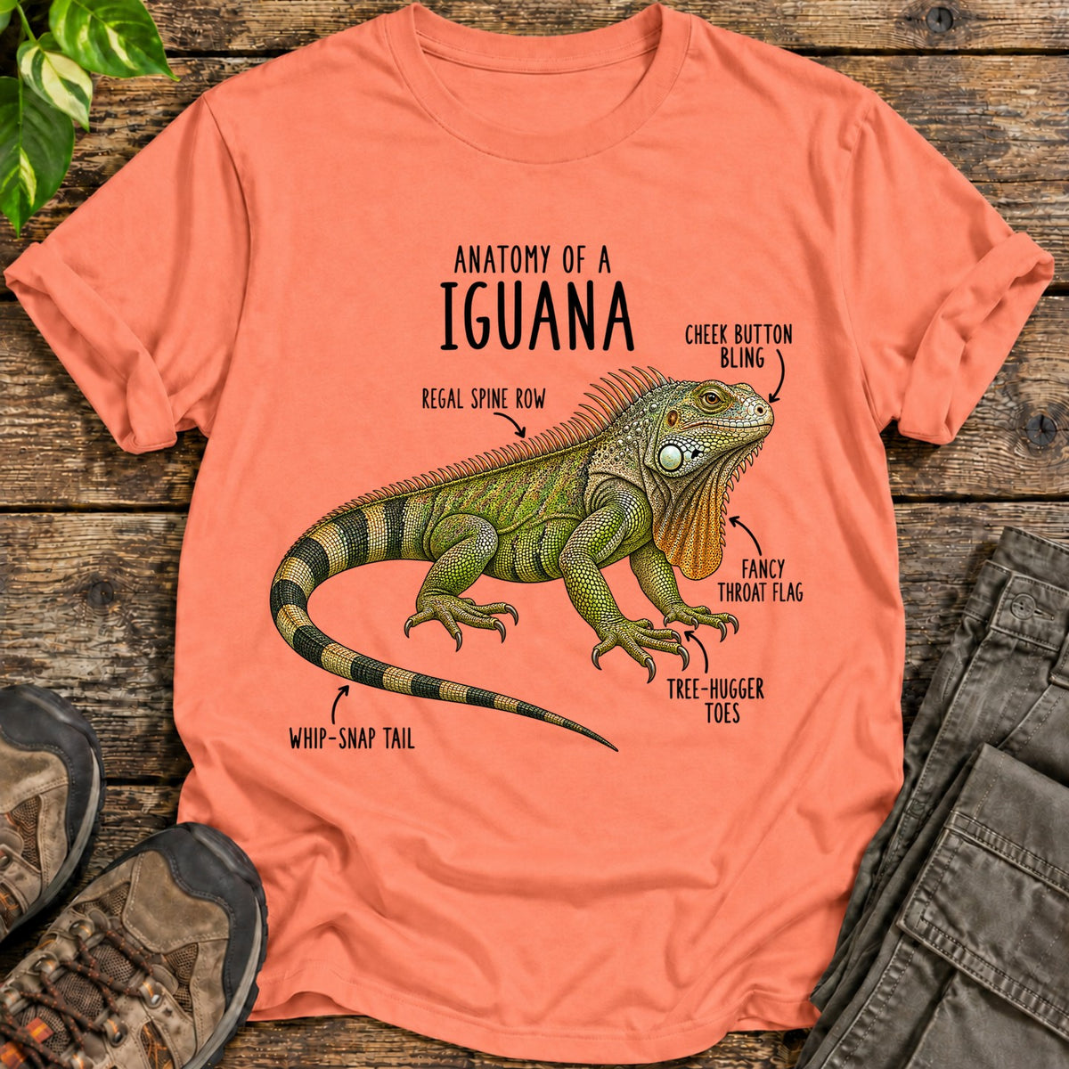 Anatomy of Iguana Shirt - Heather Orange