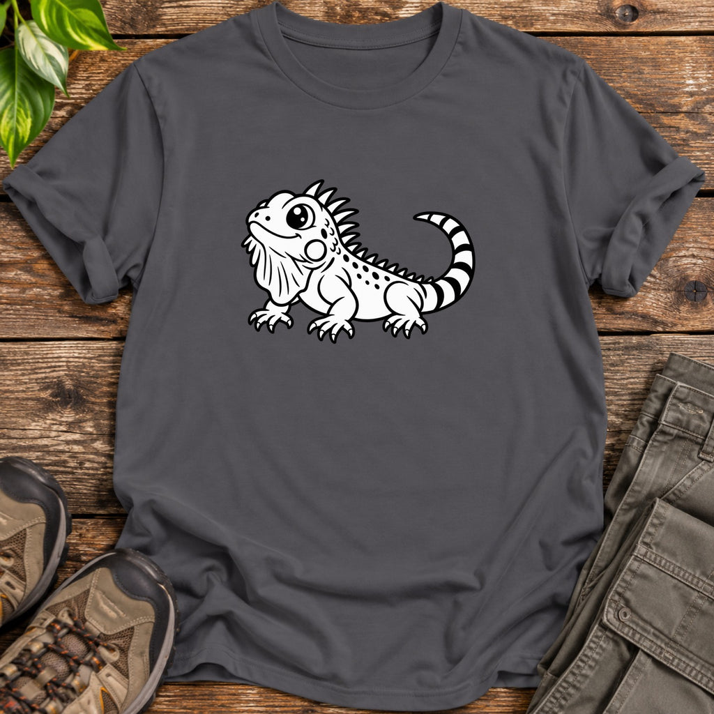 Cute Iguana T-Shirt - Charcoal