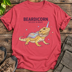 Beardicorn Bearded Dragon T-Shirt - Heather Red