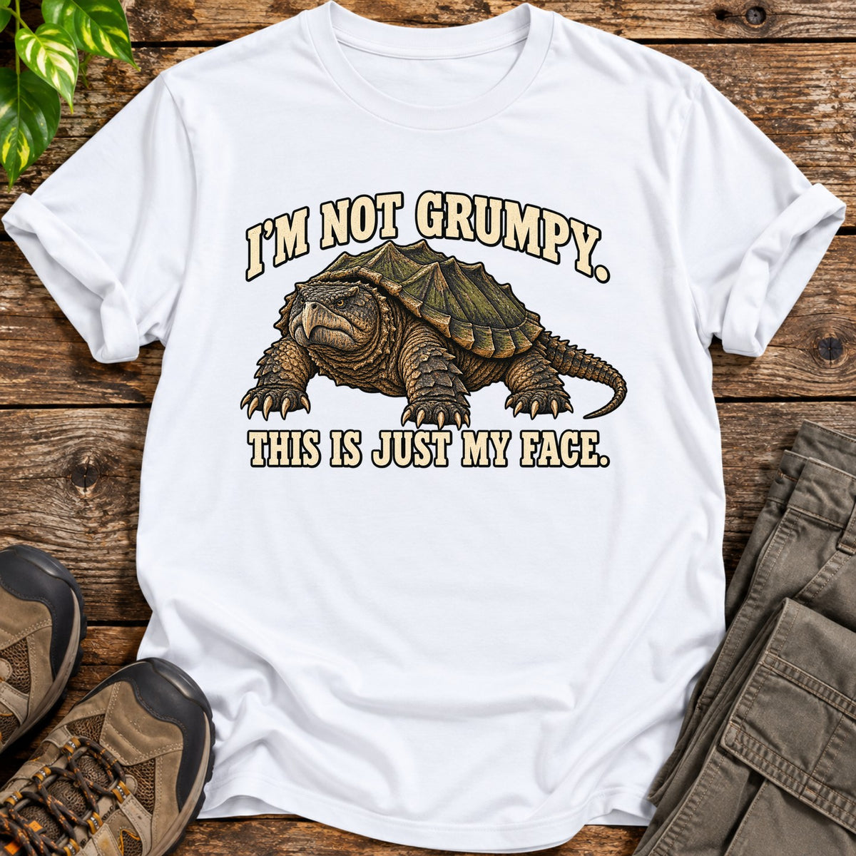 Resting Turtle Face T-Shirt - White