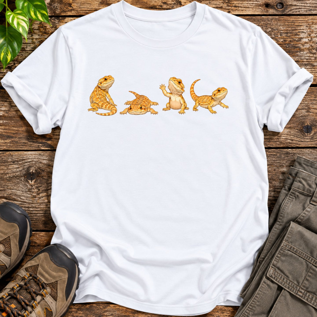 Bearded Dragon Personality Pack T-Shirt - White