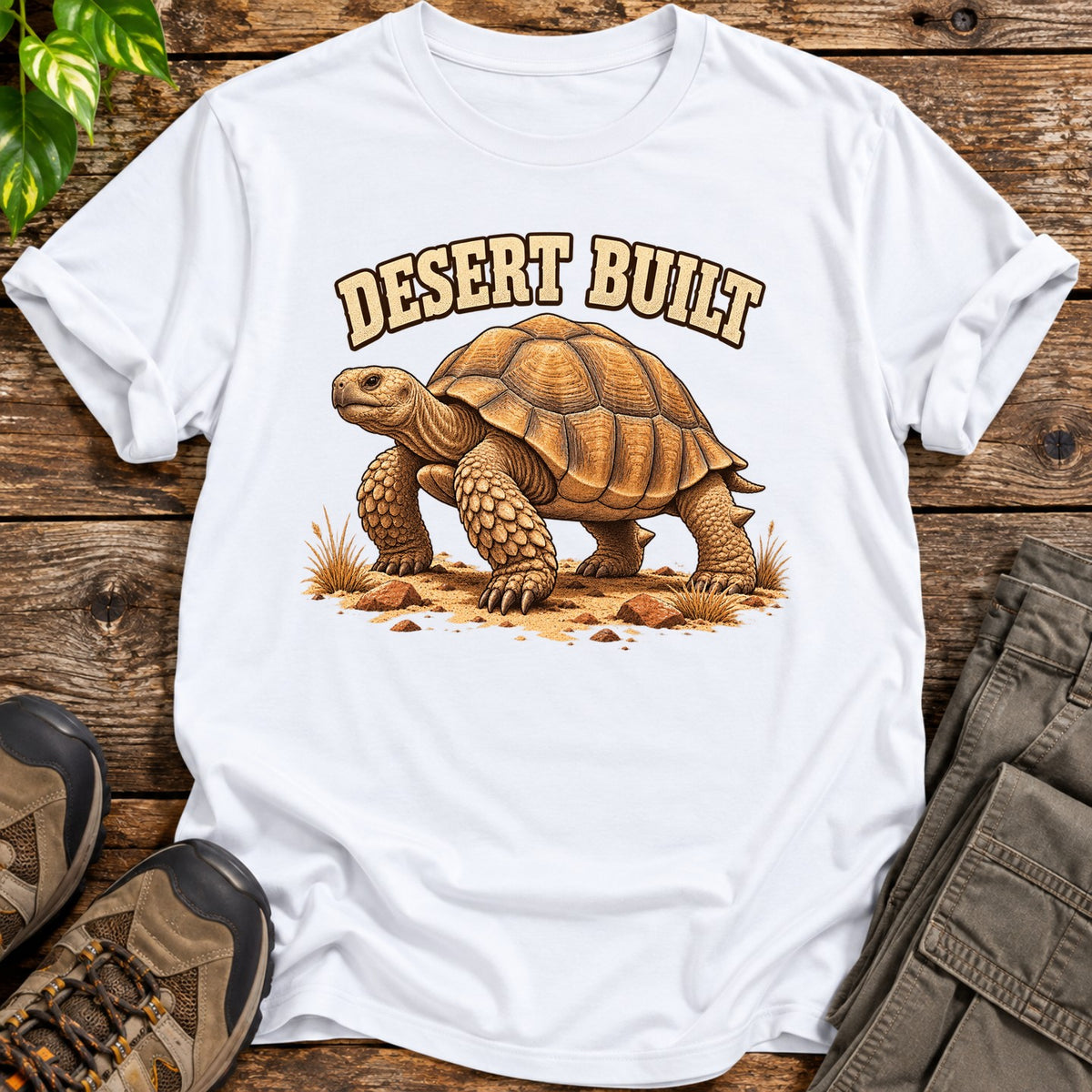 Desert Built Tortoise Graphic T-Shirt - White