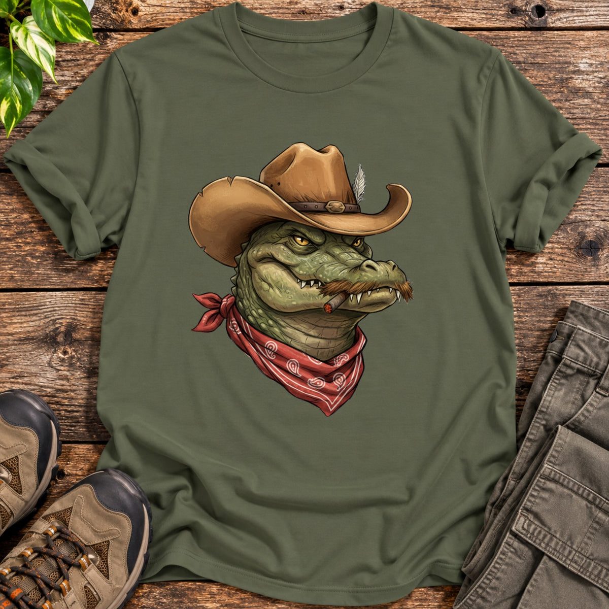The Gatorfather Shirt - Military Green