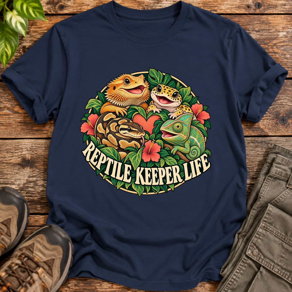Reptile Keeper Life Shirt - Navy
