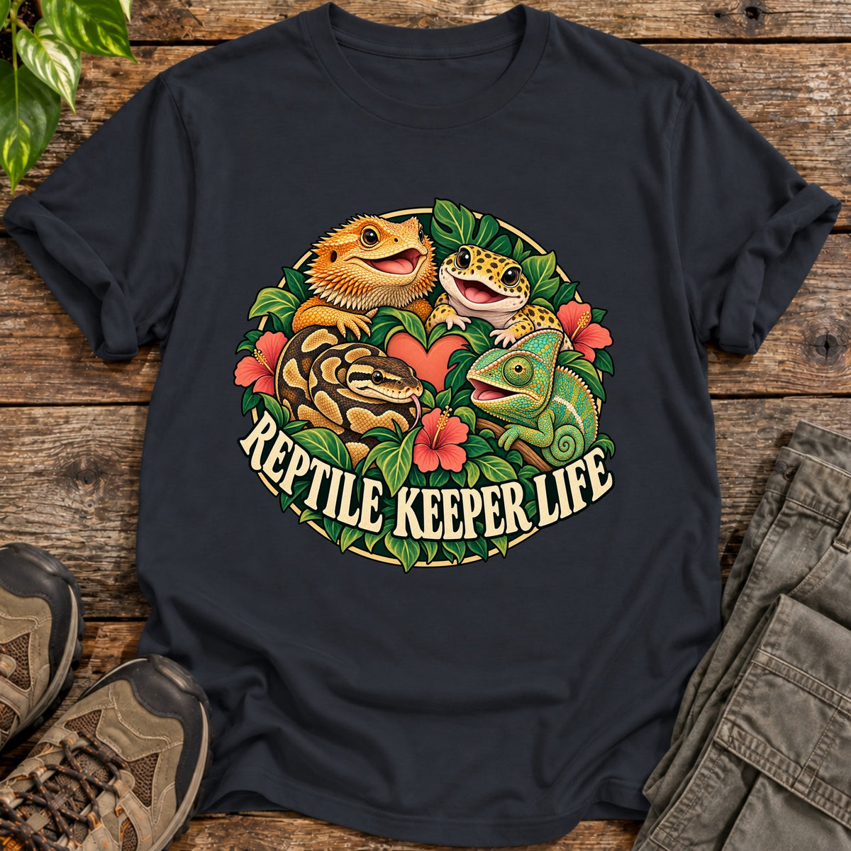Reptile Keeper Life Shirt - Black