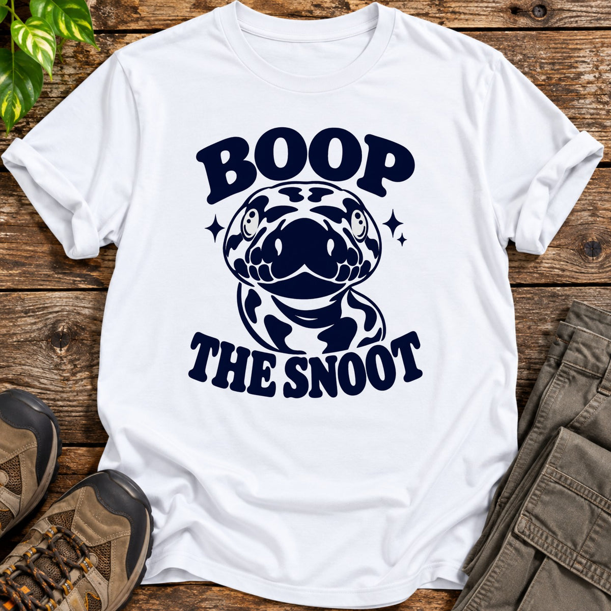 Boop the Snoot Ball Python T-Shirt - White
