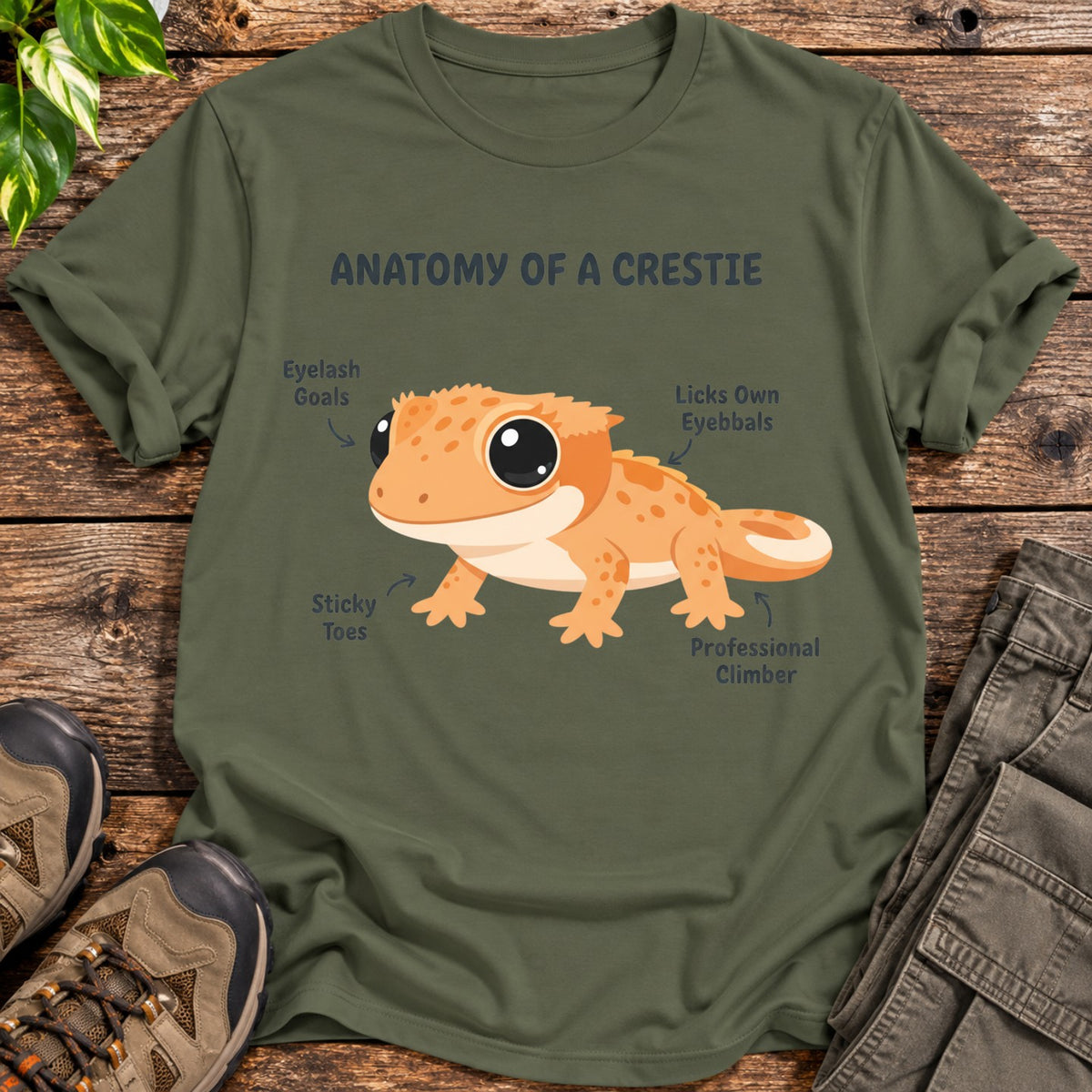Anatomy of Creastie Shirt - Military Green