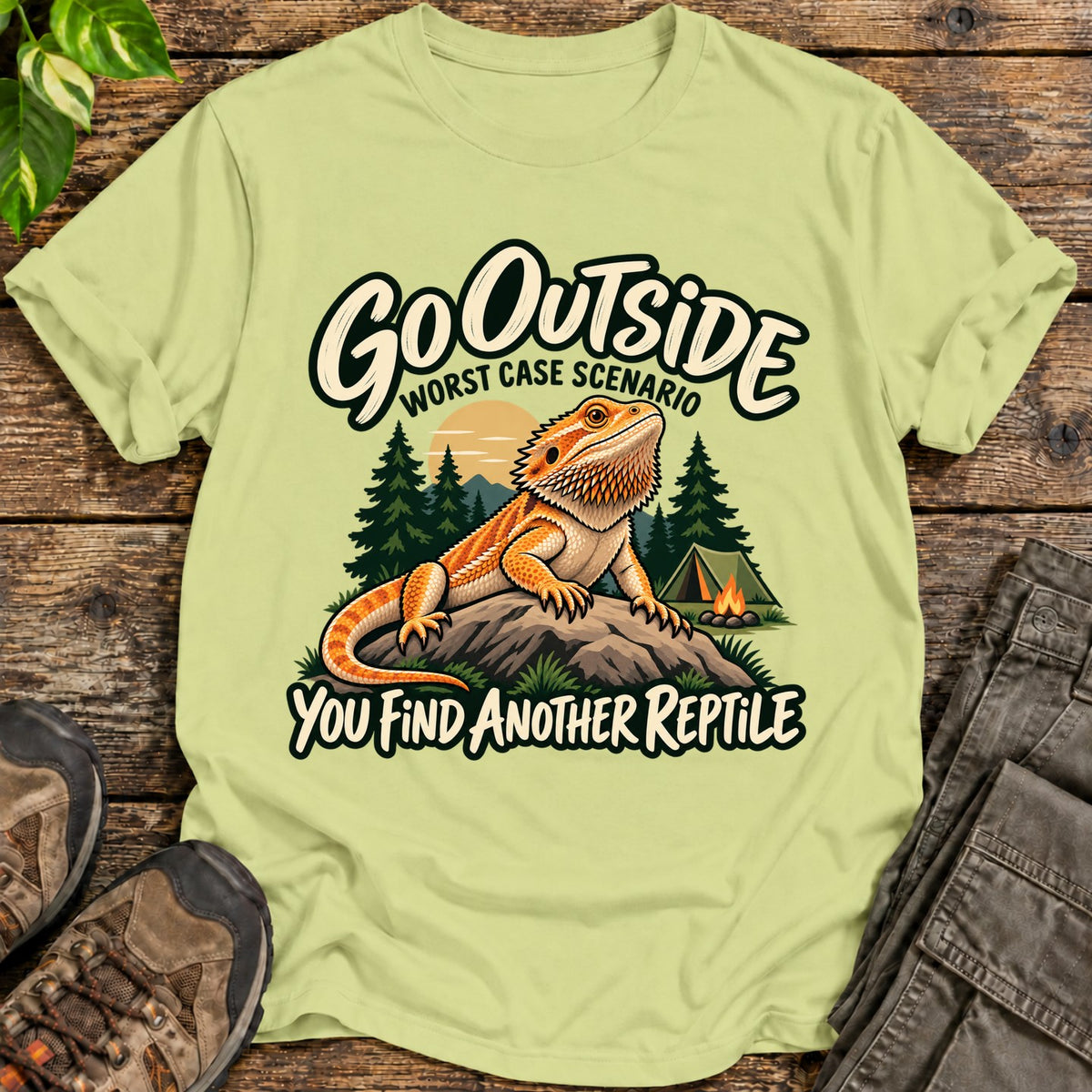 Go Outside T-Shirt - Pistachio